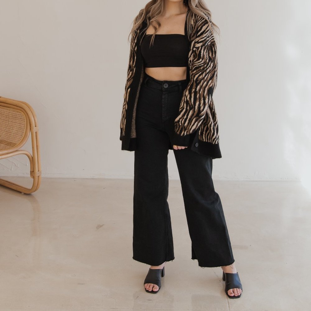 ZARA Marine Straight Jeans in Black